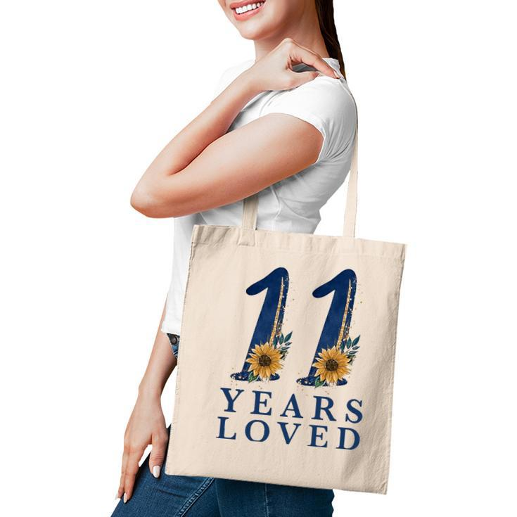 11 Years Old 11Th Birthday For Girls 11 Years Loved Tote Bag
