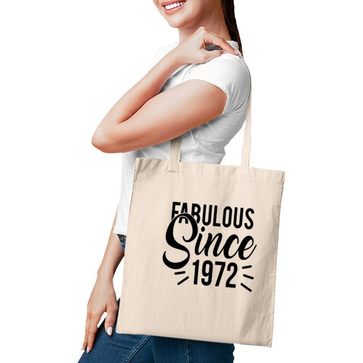 50Th Birthday Gift Bright Fabulous Since 1972 Tote Bag