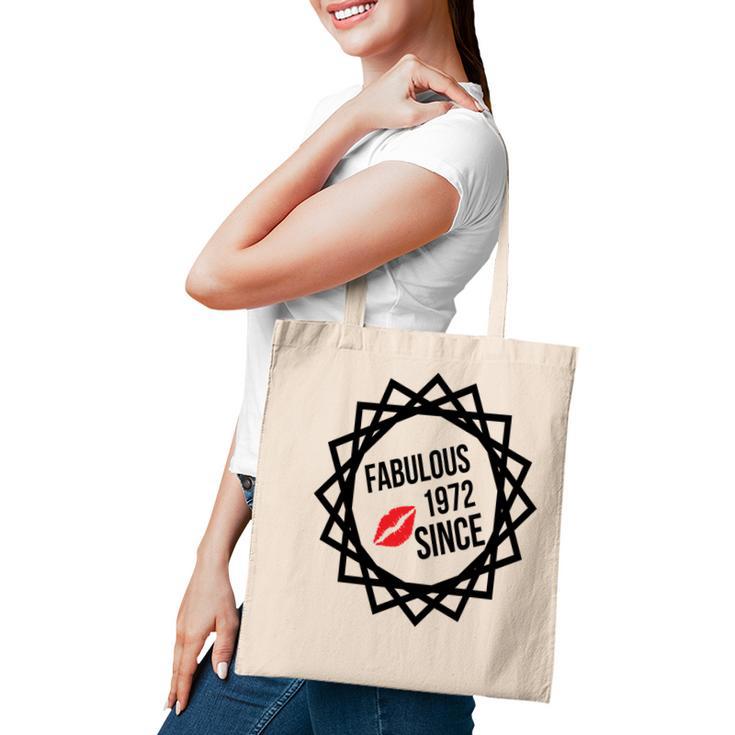 50Th Birthday Gift Happy Birthday Fabulous Since 1972 Tote Bag