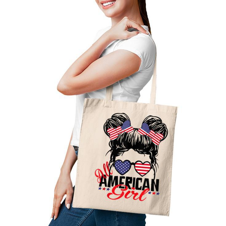 All American Girl Funny Independence 4Th Of July Patriotic  Tote Bag
