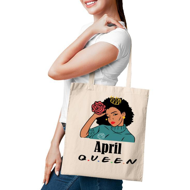 April Women April Queen Beautiful Black Women Birthday Tote Bag