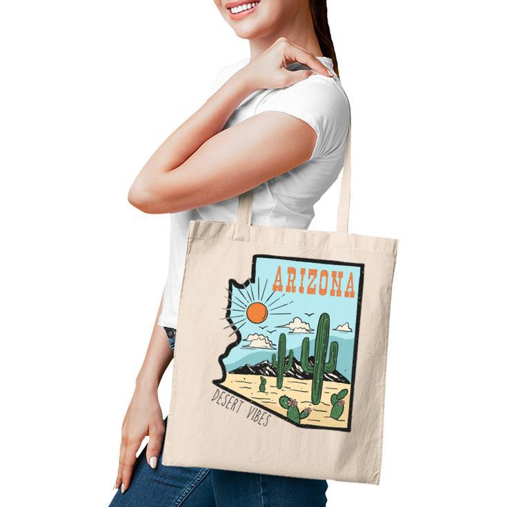 Arizona Desert Vibes Boho Vintage Design Tote Bag