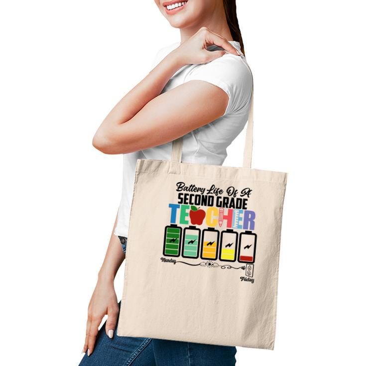 Battery Life Of A Second Grade Teacher Back To School Tote Bag