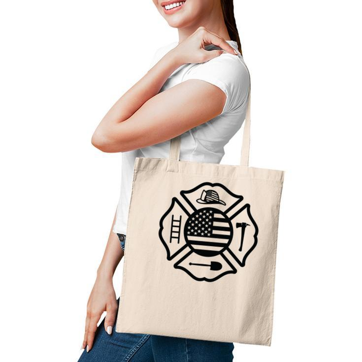 Firefighter Usa Flag Meaningful Gift For Firefighter Tote Bag