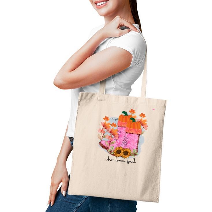 Funny Just A Girl Who Loves Fall Tote Bag