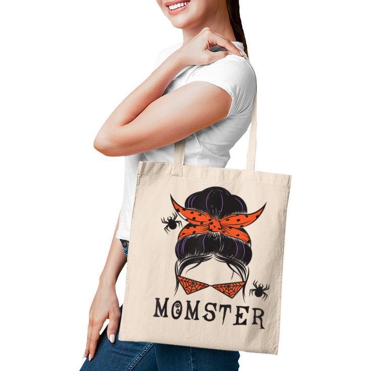 Funny Momster Halloween Witch Spider Cute Momster Glass   Tote Bag