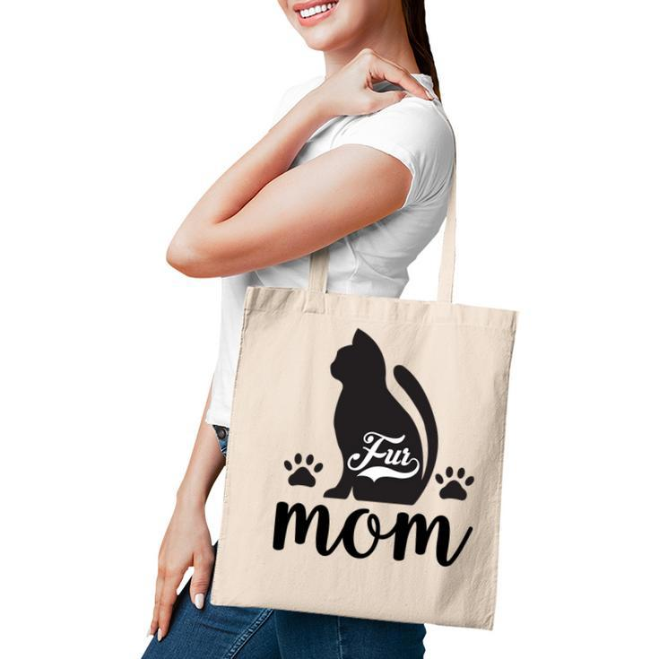 Fur Mom Cat Animal Black Cute Gift For Mom Tote Bag