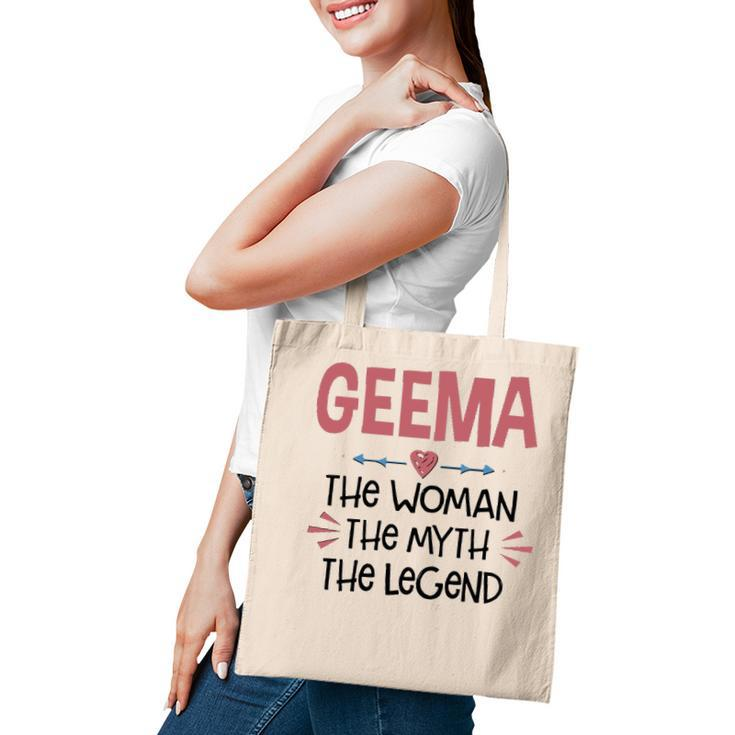 Geema Grandma Gift   Geema The Woman The Myth The Legend Tote Bag