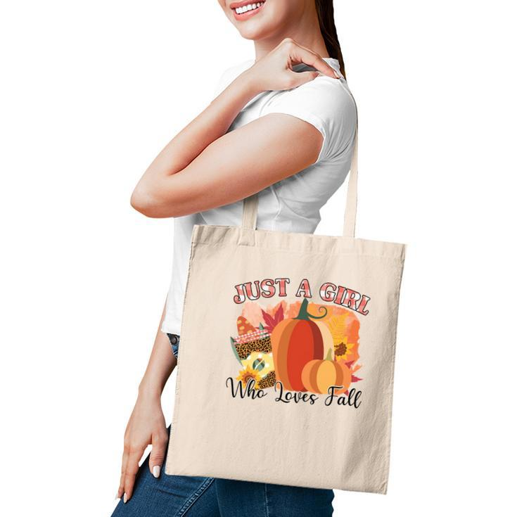Just A Girl Who Loves Fall Pumpkin Tote Bag