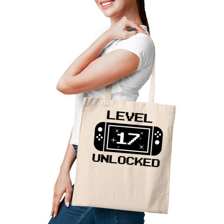 Level 17 Black Gamer 17Th Birthday Great Tote Bag