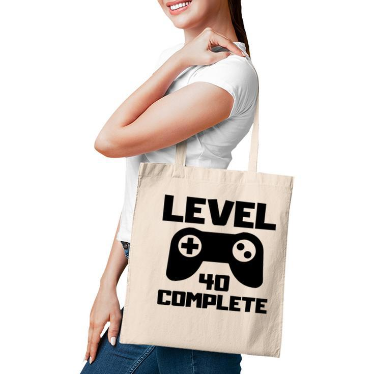 Level 40 Complete Happy 40Th Birthday Gift Idea Tote Bag