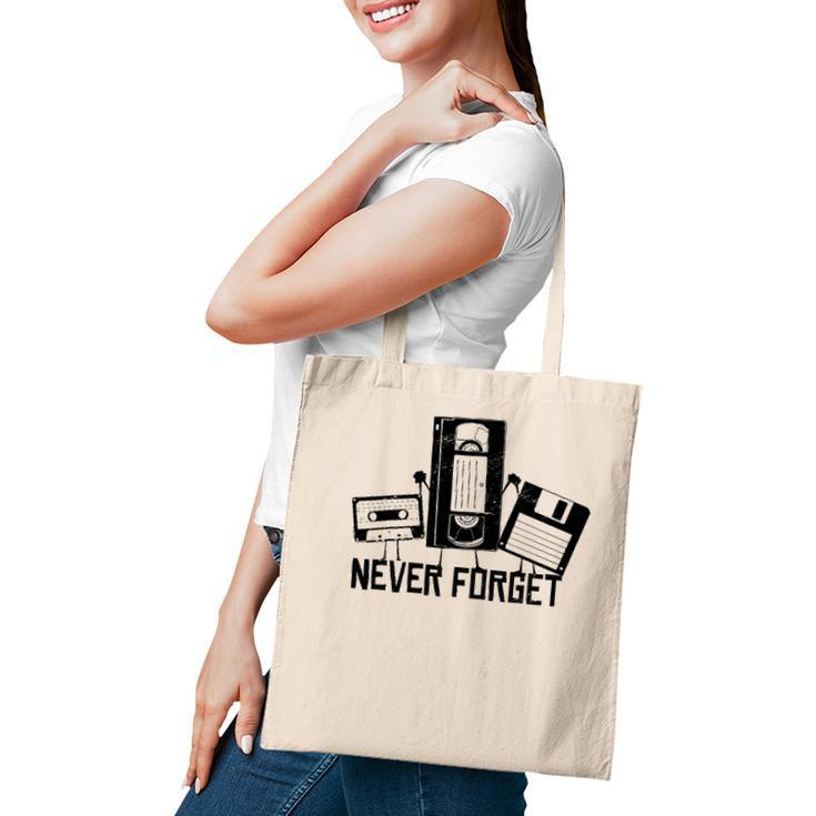 Never Forget Vintage Retro Cassette Tape 90S 80S Gift Tee Tote Bag