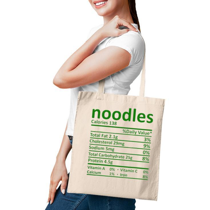 Noodles Nutrition Thanksgiving Costume Food Facts Christmas Tote Bag