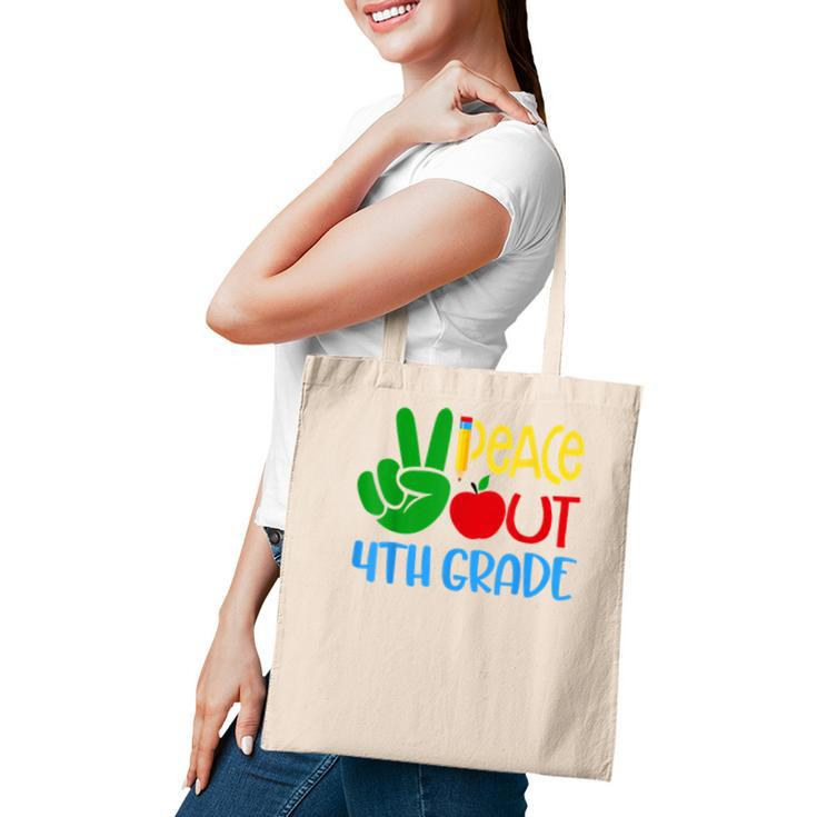Peace Out 4Th Grade Graduation Last Day Of School Boy Girl  Tote Bag