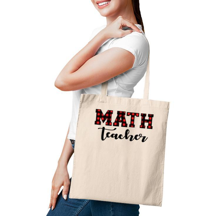 Plaid Math Teacher Cool Awesome Gifts Tote Bag