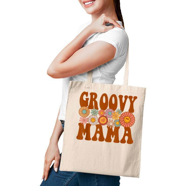 Retro Groovy Mama Matching Family 1St Birthday Party  Tote Bag