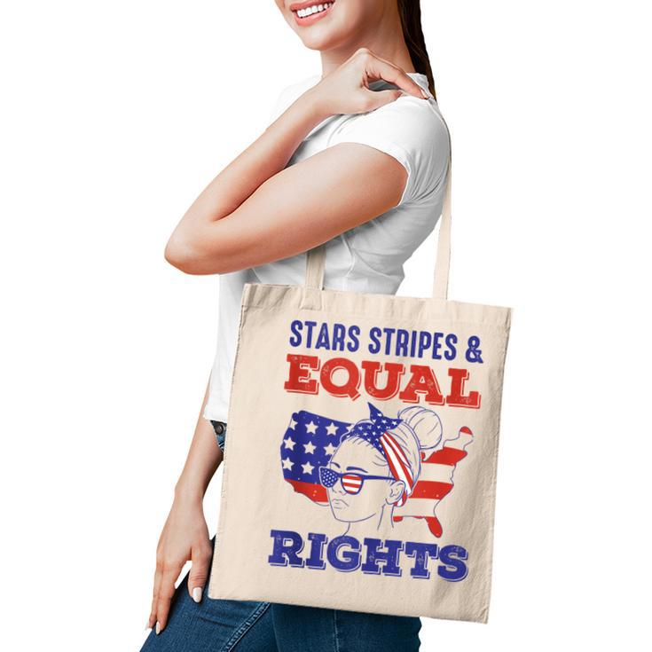 Retro Pro Choice Feminist Stars Stripes Equal Rights  Tote Bag