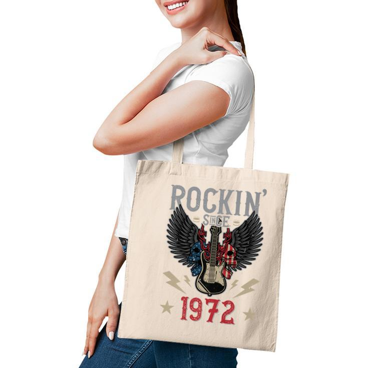 Rockin Since 1972 T  Rock N Roll Lovers 50Th Birthday Premium  Tote Bag