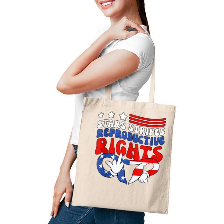 Stars Stripes Reproductive Rights Patriotic 4Th Of July  V18 Tote Bag