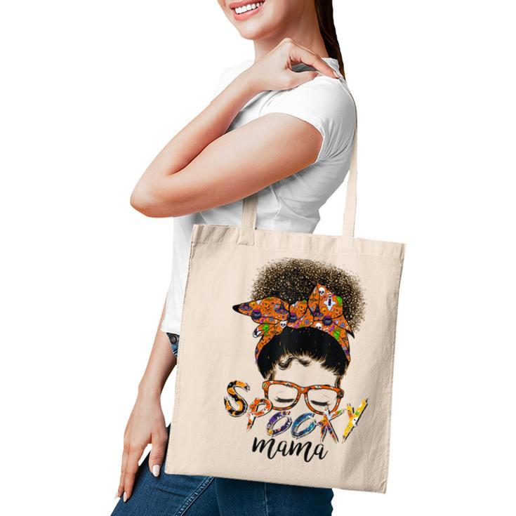 Womens Spooky Mama Funny Halloween Day For Mom  Tote Bag