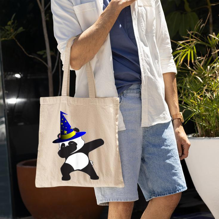 Halloween Dabbing Wizard Panda Bear Magic Witch Hat Gift Tote Bag