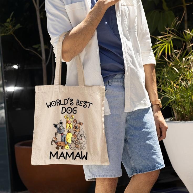 Mamaw Grandma Gift Worlds Best Dog Mamaw Tote Bag