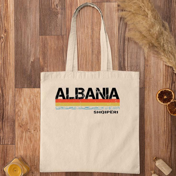 Albania Retro Vintage Stripes Men And Women Tote Bag