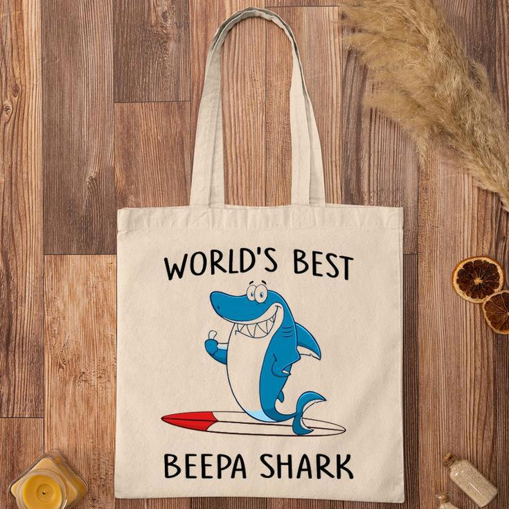 Beepa Grandpa Gift Worlds Best Beepa Shark Tote Bag