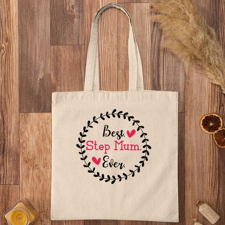 Best Step Mum Ever Mothers Day Wreath Stepmom Tote Bag