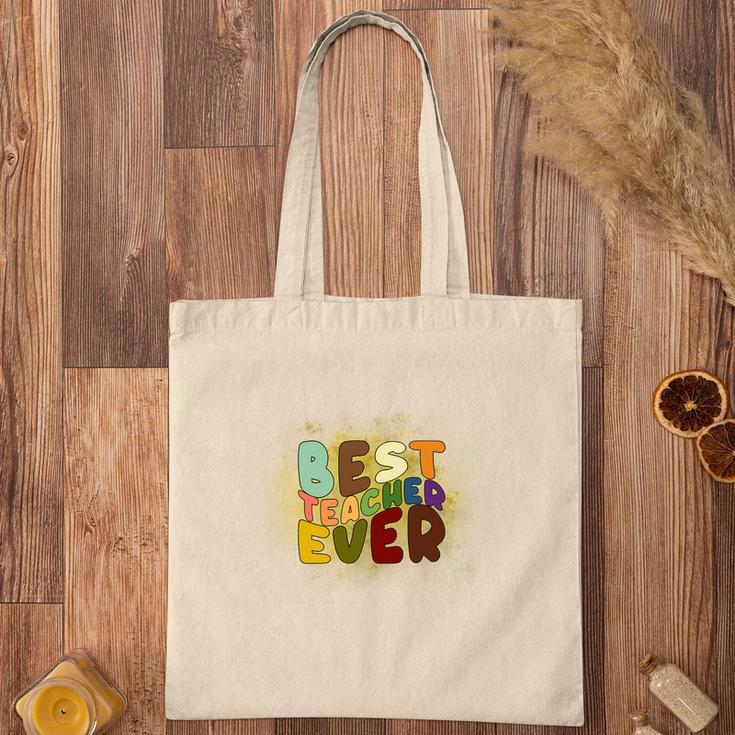 Best Teacher Ever Colorful Great Graphic Job Tote Bag