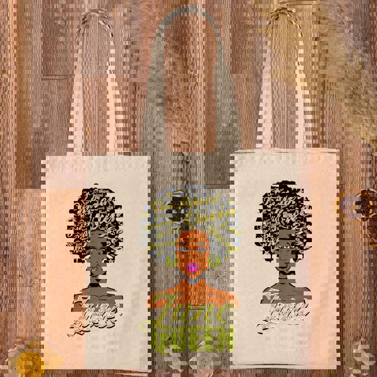 Black African American Melanin Afro Queen June Birthday Tote Bag