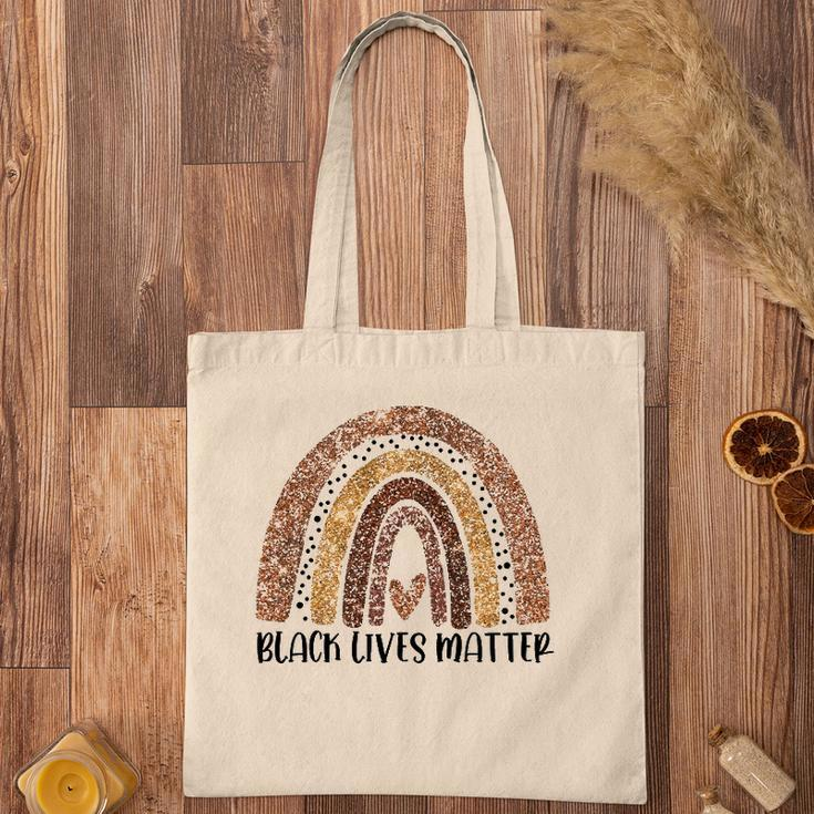 Black Lives Matter Glitter Rainbow Africa Girl Black History Tote Bag