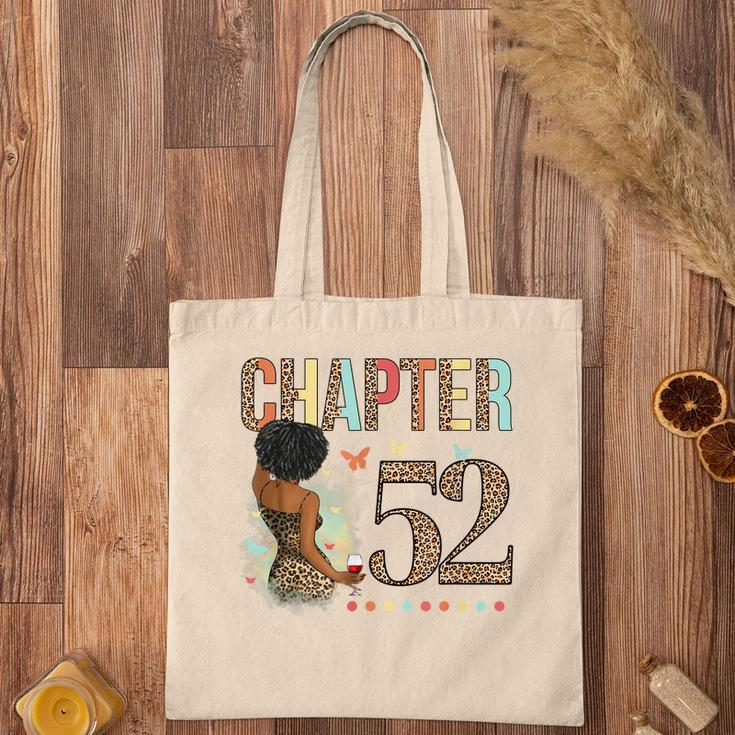 Chapter 52 Years Old 52Nd Birthday Leopard Afro Black Womens Tote Bag