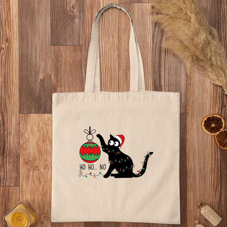 Christmas Funny Black Cat Ho Ho Ho Cat Lovers Gifts Tote Bag