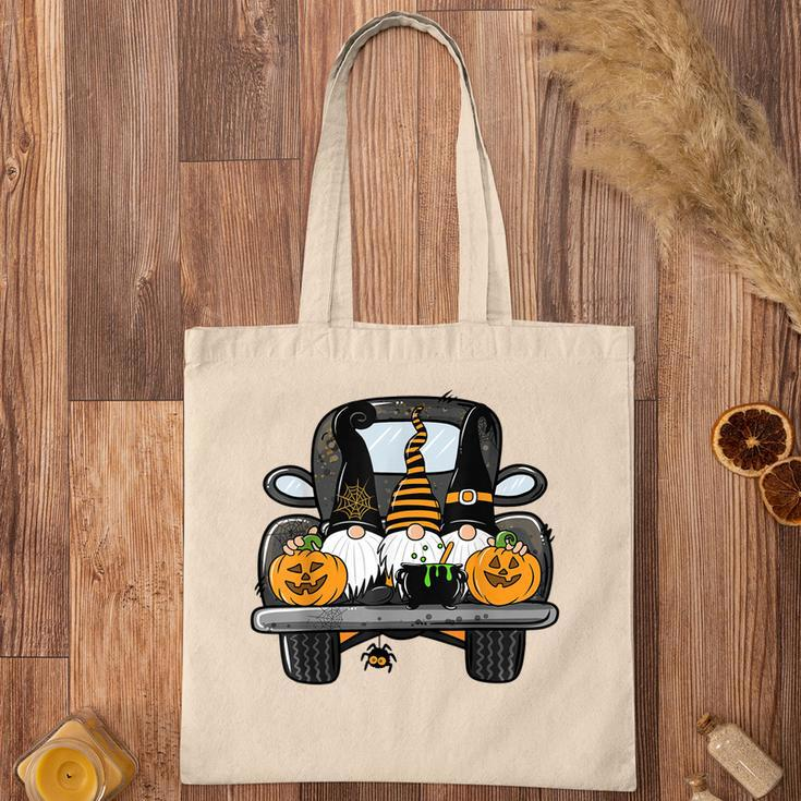 Cute Gnomes Pumpkin With Truck Halloween Costume Party Tote Bag
