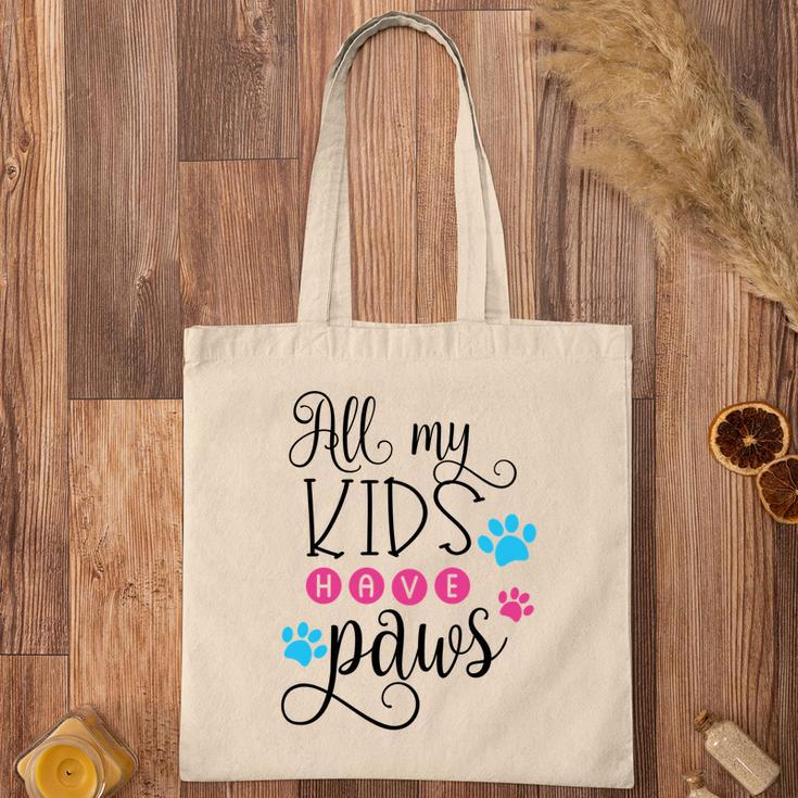 Dog Mom Mothers Day All My Kids Have Paws Tote Bag