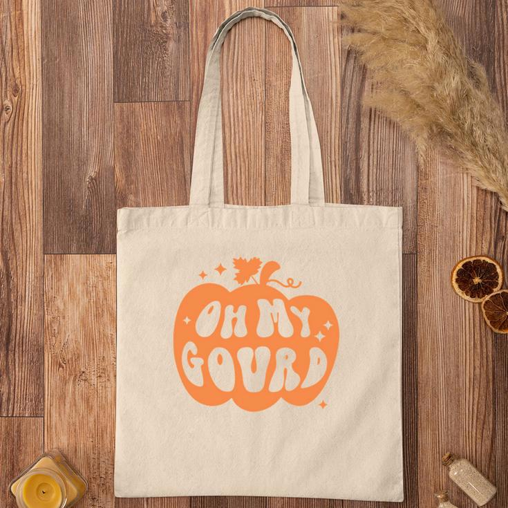 Fall Retro Oh My Gourd Pumpkin Spice Thanksgiving Tote Bag