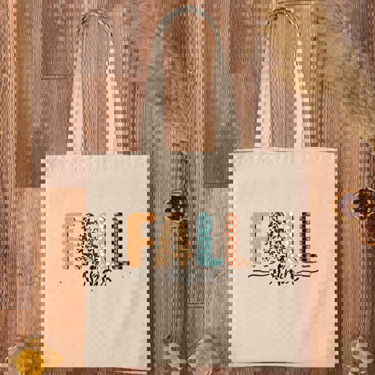 Fall Vibes Pattern Vintage Style Tote Bag