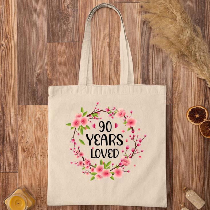 Floral 90 Year Old 90Th Birthday Women 90 Years Loved Tote Bag