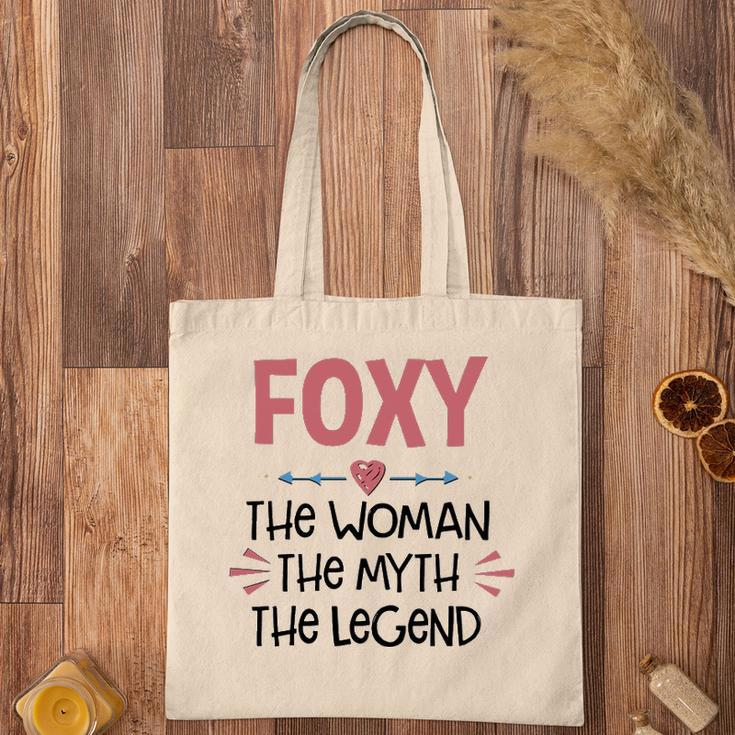 Foxy Grandma Gift Foxy The Woman The Myth The Legend Tote Bag
