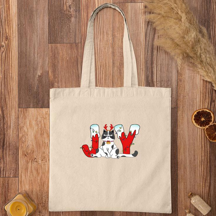 Funny Christmas Joy Cat Xmas Gift For Cat Lovers Tote Bag