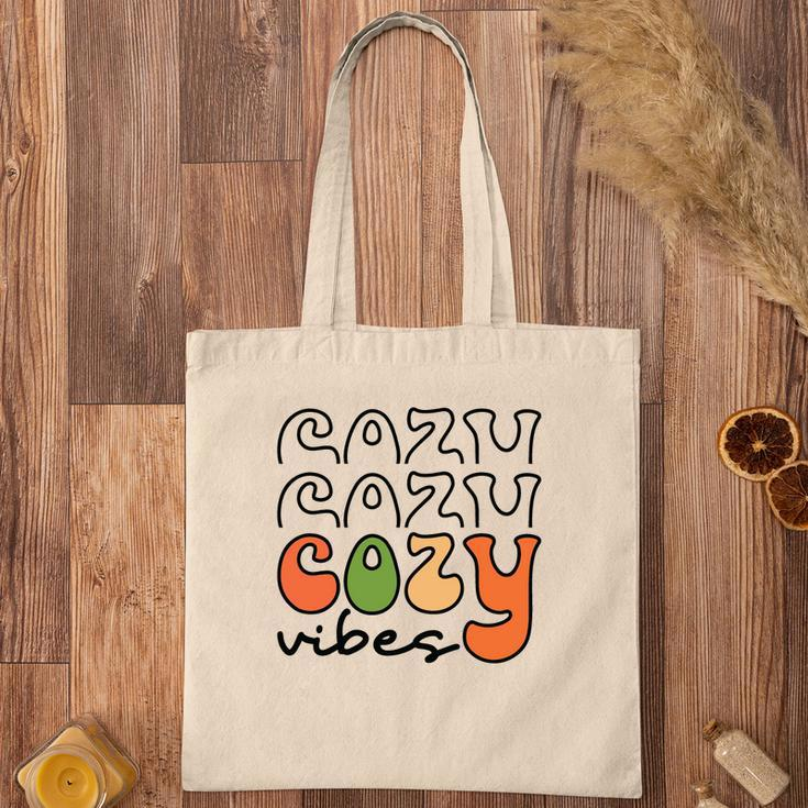 Funny Cozy Vibes Thanksgiving Fall Tote Bag
