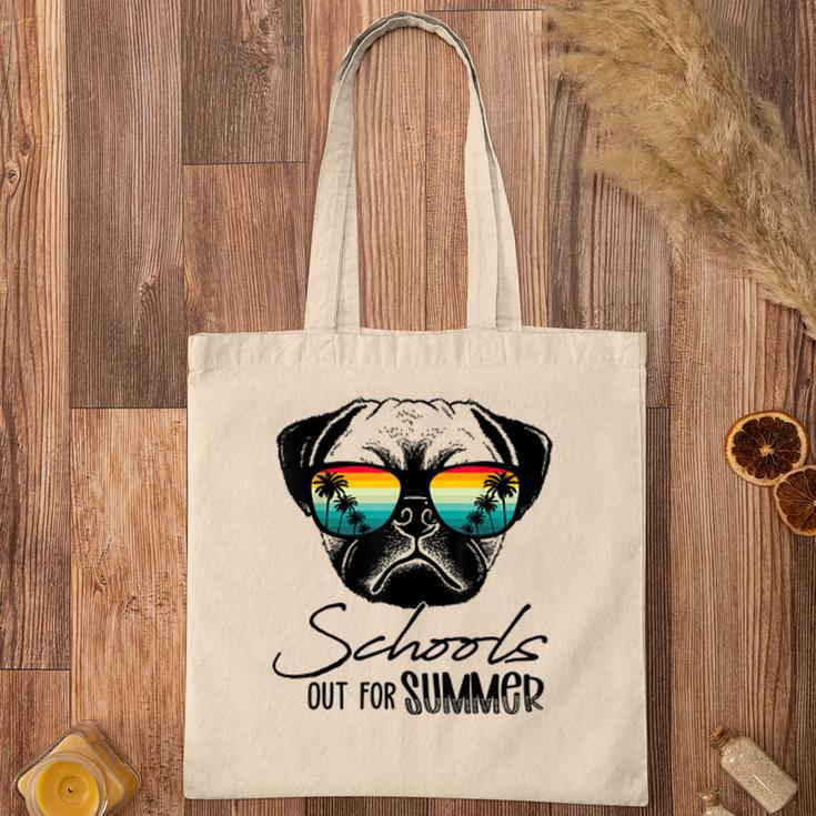 Funny Pug Last Day Of School Schools Out For Summer Teacher Tote Bag