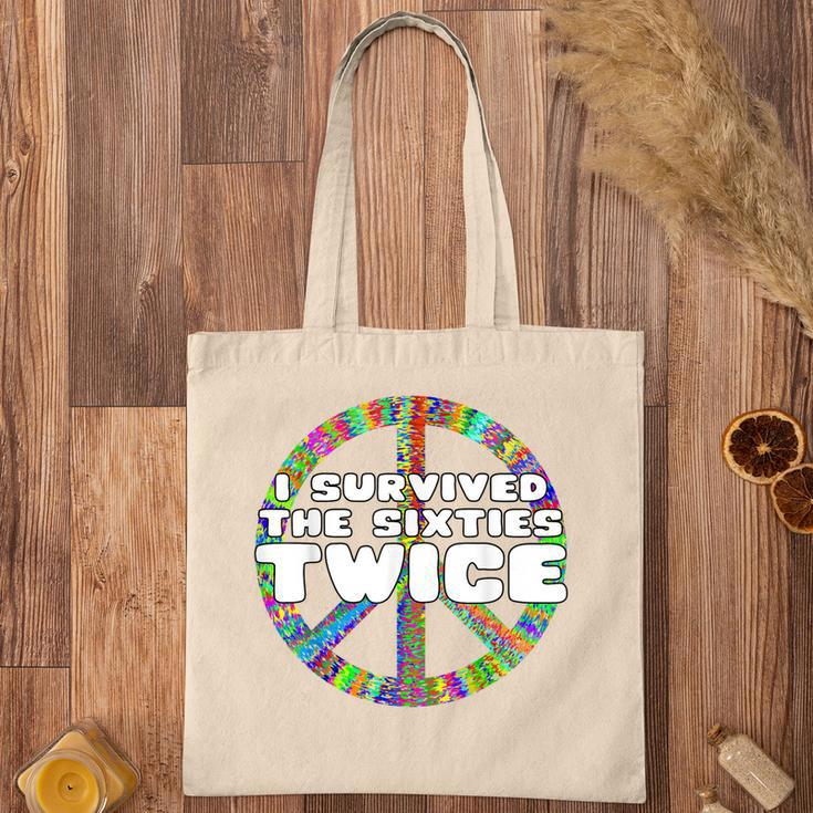 Funny Vintage I Survived The Sixties Twice Birthday V7 Tote Bag
