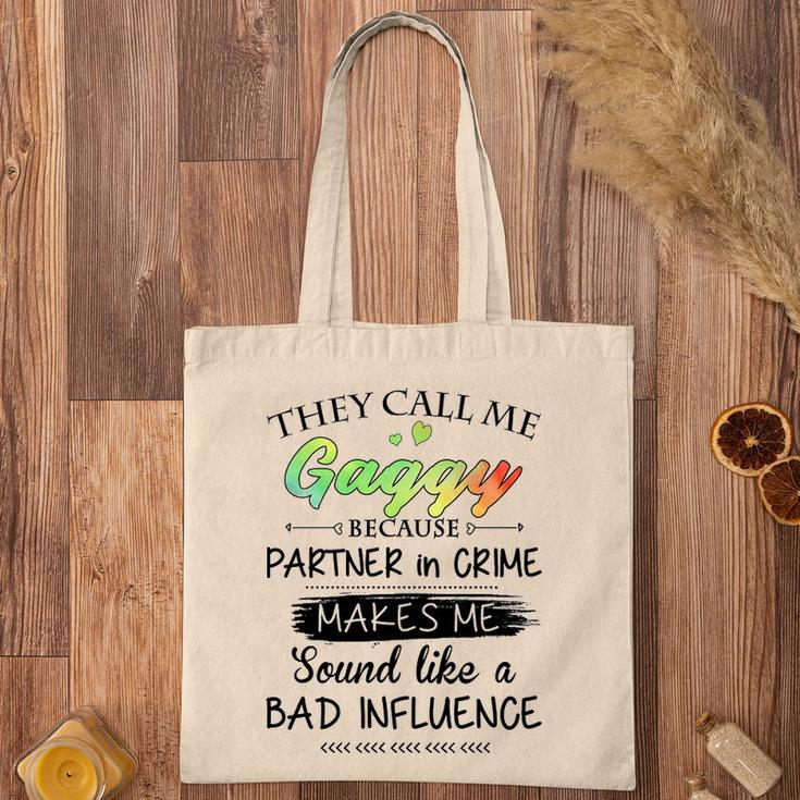 Gaggy Grandma Gift They Call Me Gaggy Because Partner In Crime Tote Bag