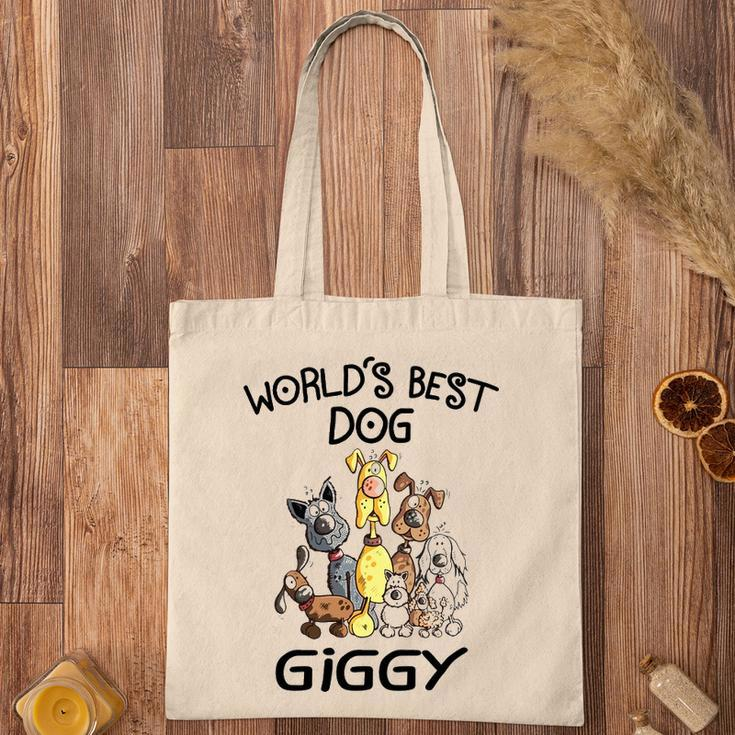 Giggy Grandma Gift Worlds Best Dog Giggy Tote Bag