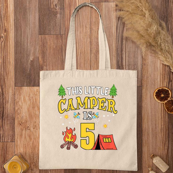 Kids Funny 5Th Camping Birthday Camper Lover 5 Year Old Gifts Tote Bag
