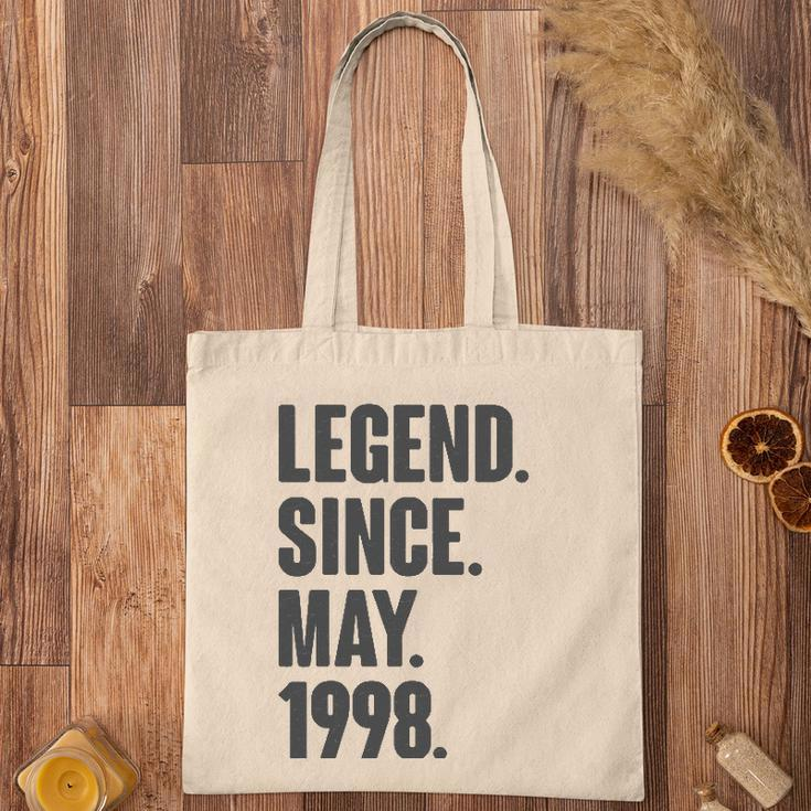 Legend Since May 1998 Birthday Gift For 23 Years Old Man Tote Bag