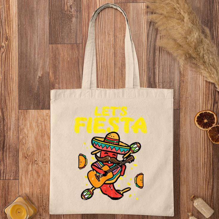 Lets Fiesta Jalapeno Funny Cinco De Mayo Mexican Party Tote Bag