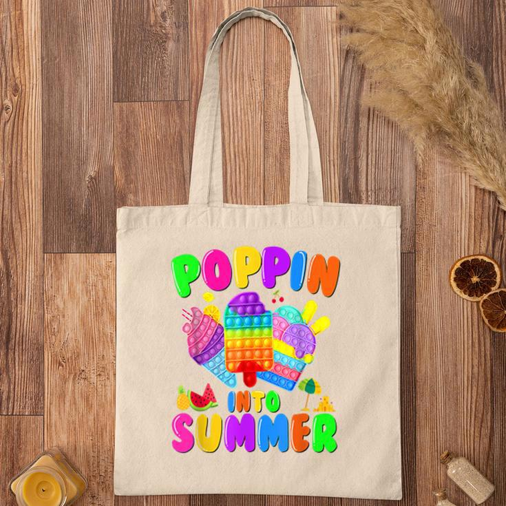Poppin Into Summer Cream Last Day Of School Teacher Student Tote Bag